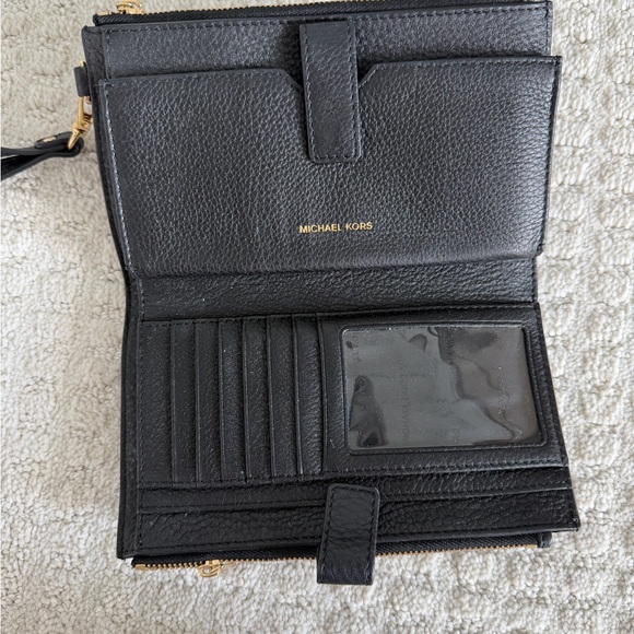 Michael Kors Black and Gold Wristlet - Picture 2 of 3